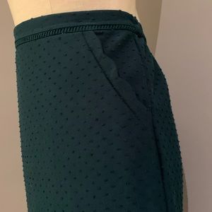 Emerald Green Dotted Scallop Skirt